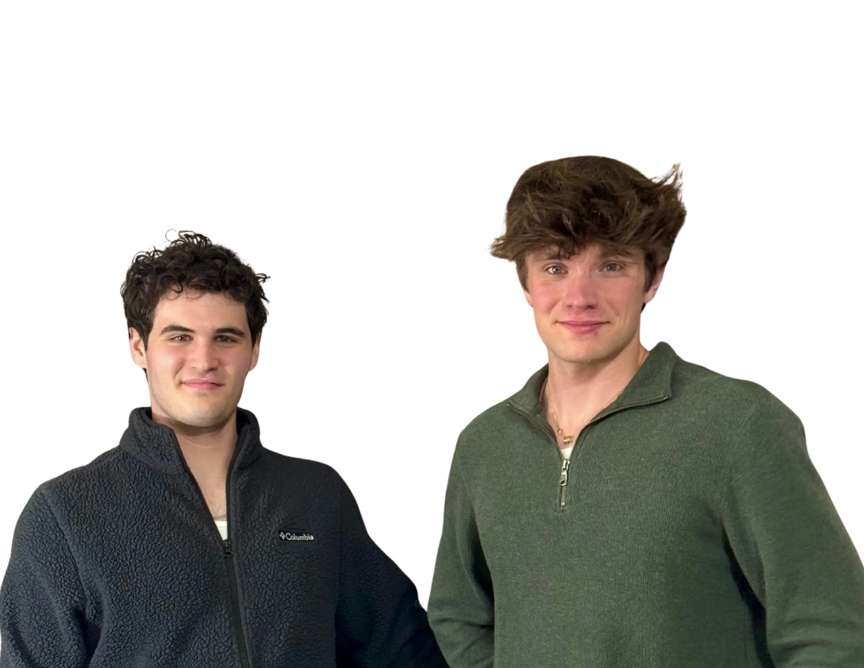 Headwaters students Eli Floyd and Eli Jones stand side by side, the founders of the Headwaters School Endowment.